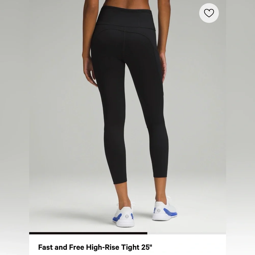 lululemon fast and free high rise tight 25” size 18 - Picture 3 of 16